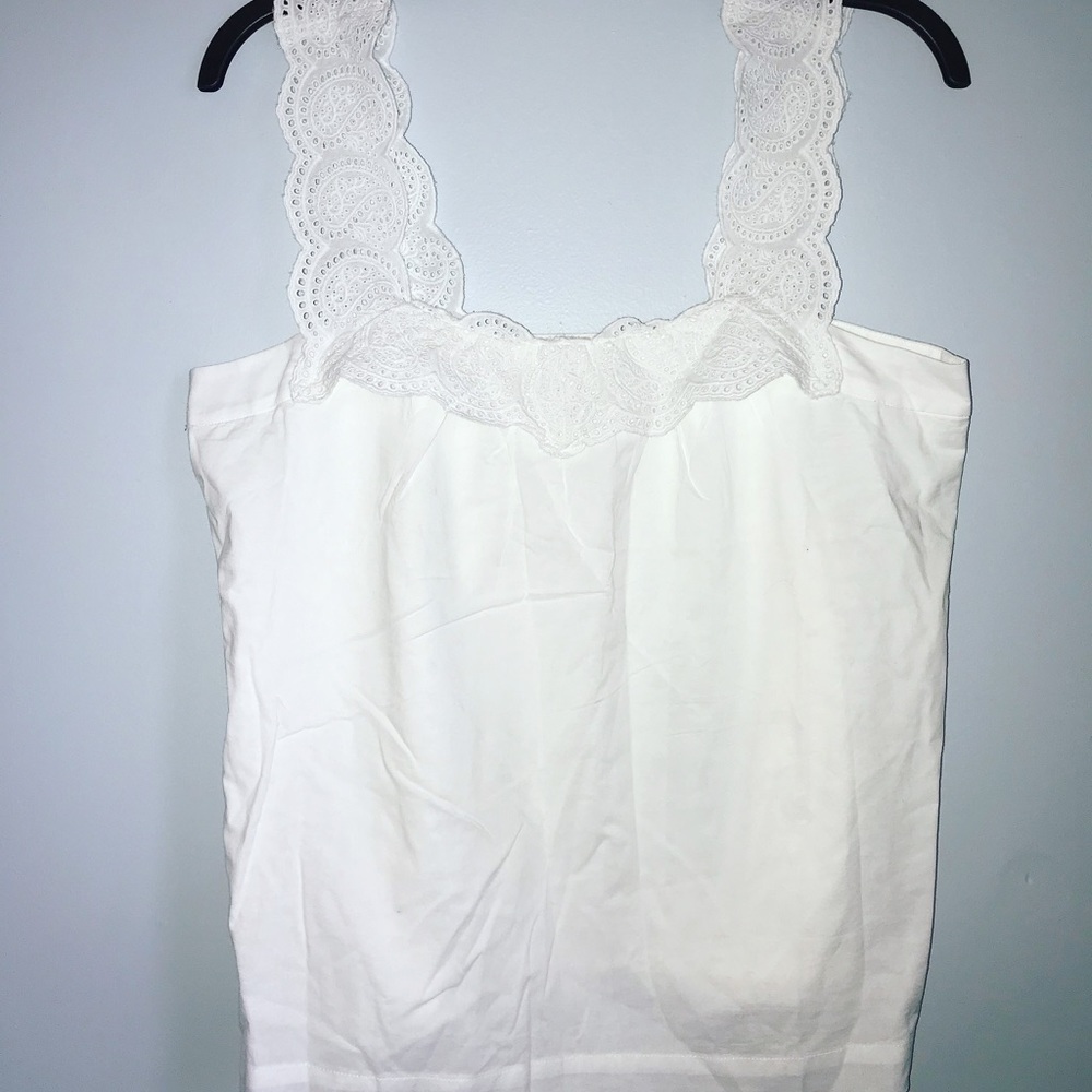 J. Crew Factory | white sleeveless top size 6 NWT